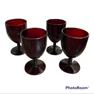 Ruby Red Anchor Hocking Glasses